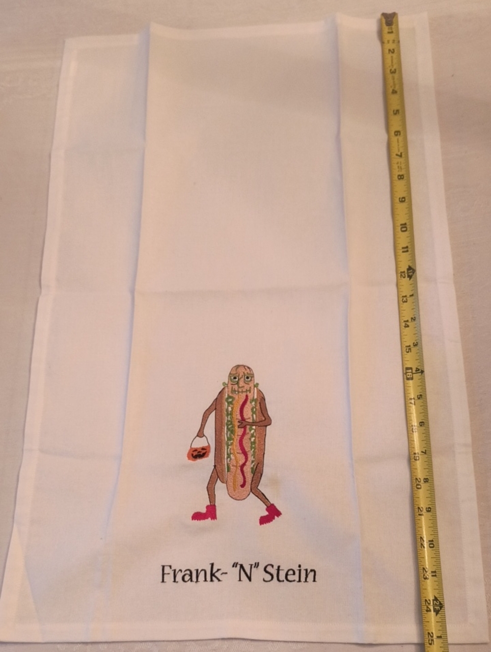 Frank-N-Stein Hotdog Halloween Tea Towel - Picture 8 of 11